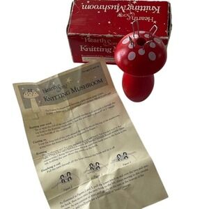 Hearth Song Vintage Knitting Mushroom Box and Instructions